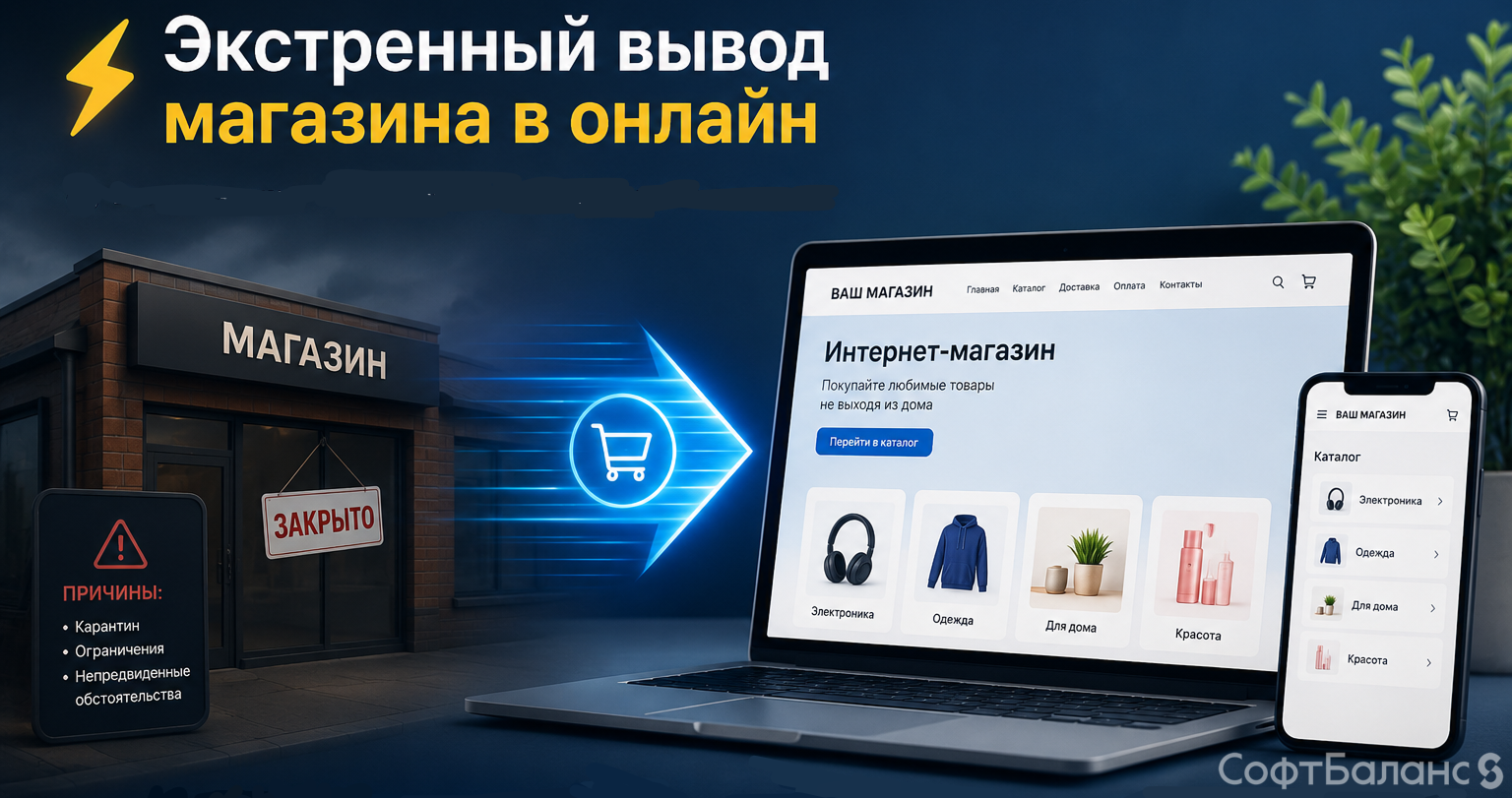 Инструменты экстренного вывода магазина в on-line