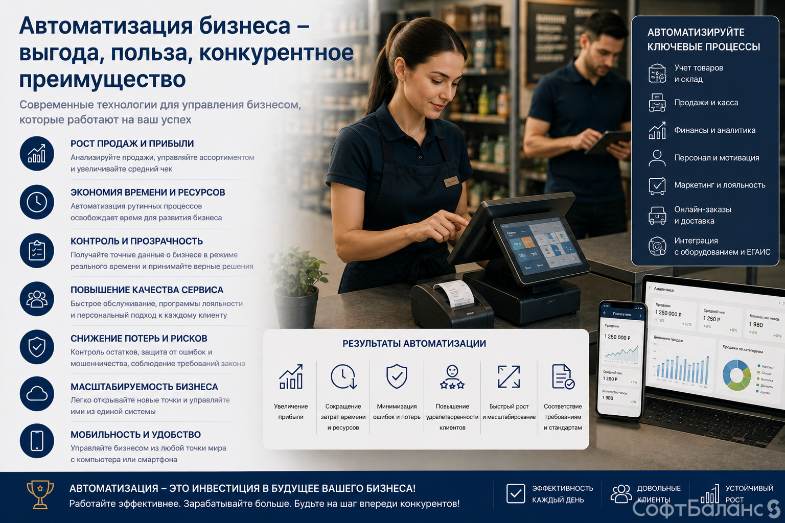 Автоматизация бизнеса:  выгода, польза, конкурентное преимущество