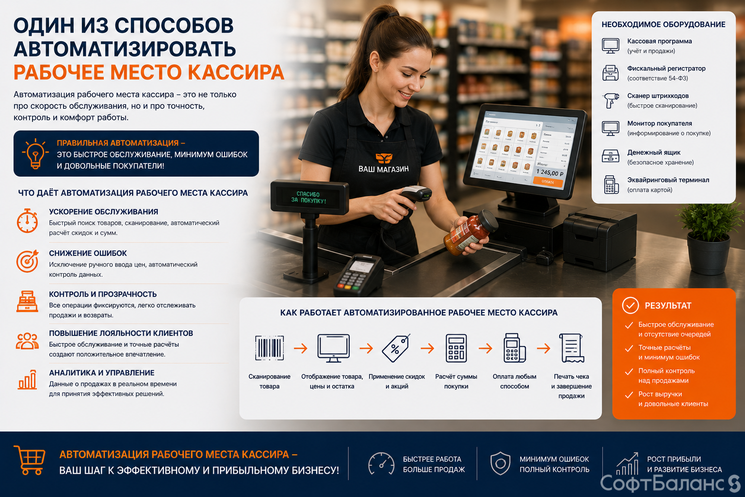 Один из способов автоматизировать рабочее место кассира