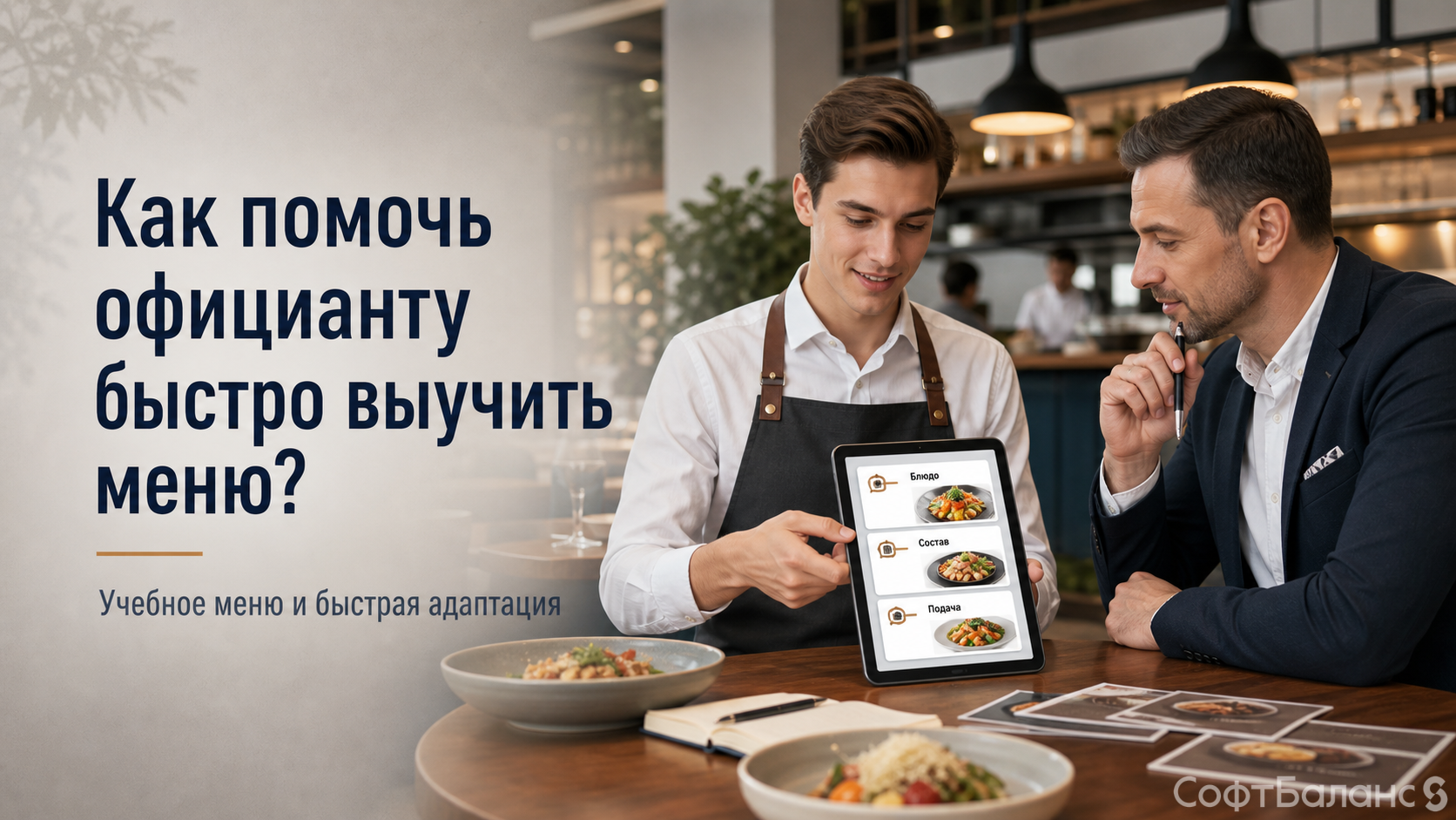 Как помочь официанту быстро выучить меню?