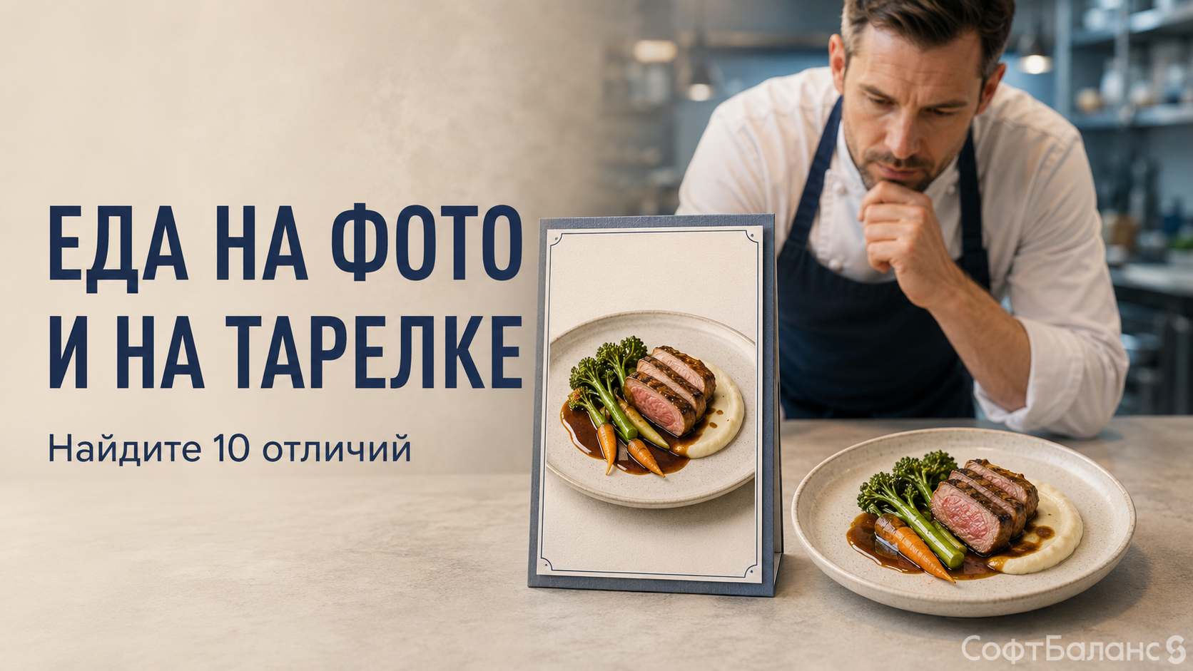 Еда на фото и на тарелке: найдите 10 отличий