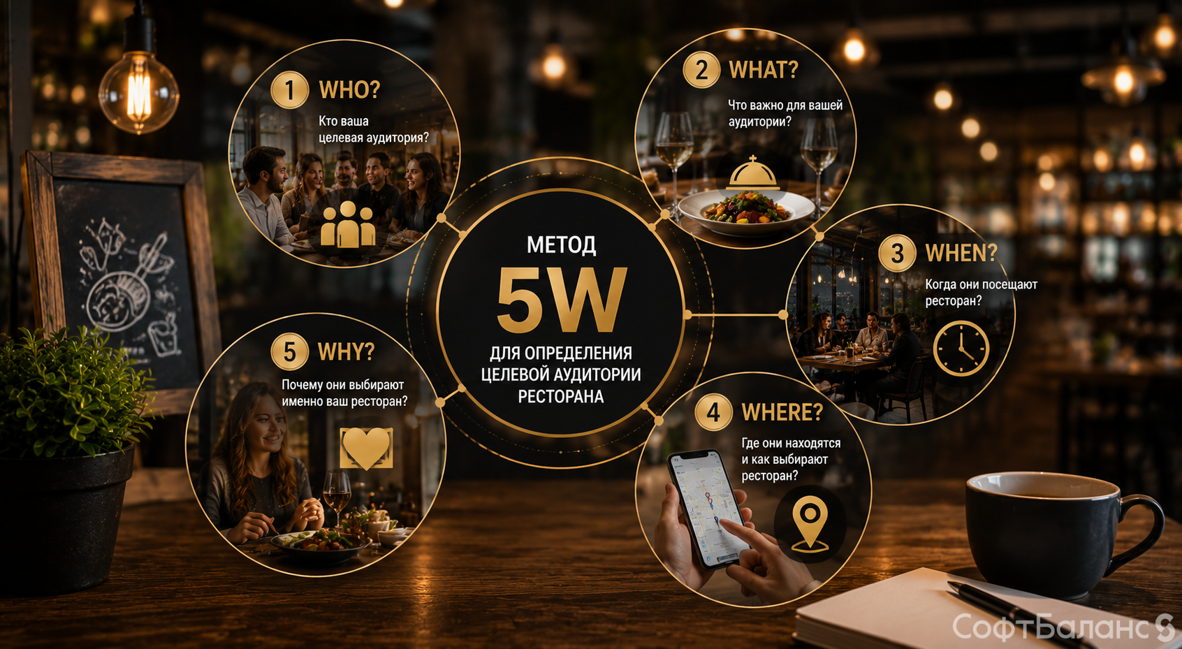 Метод 5W для определения целевой аудитории ресторана