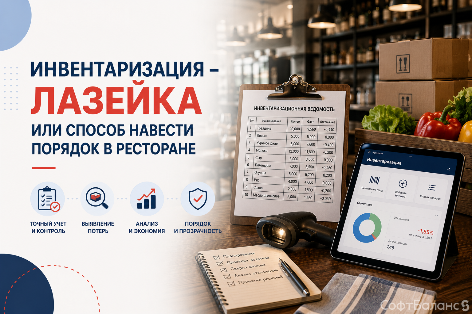 Инвентаризация: лазейка или способ навести порядок  в ресторане?