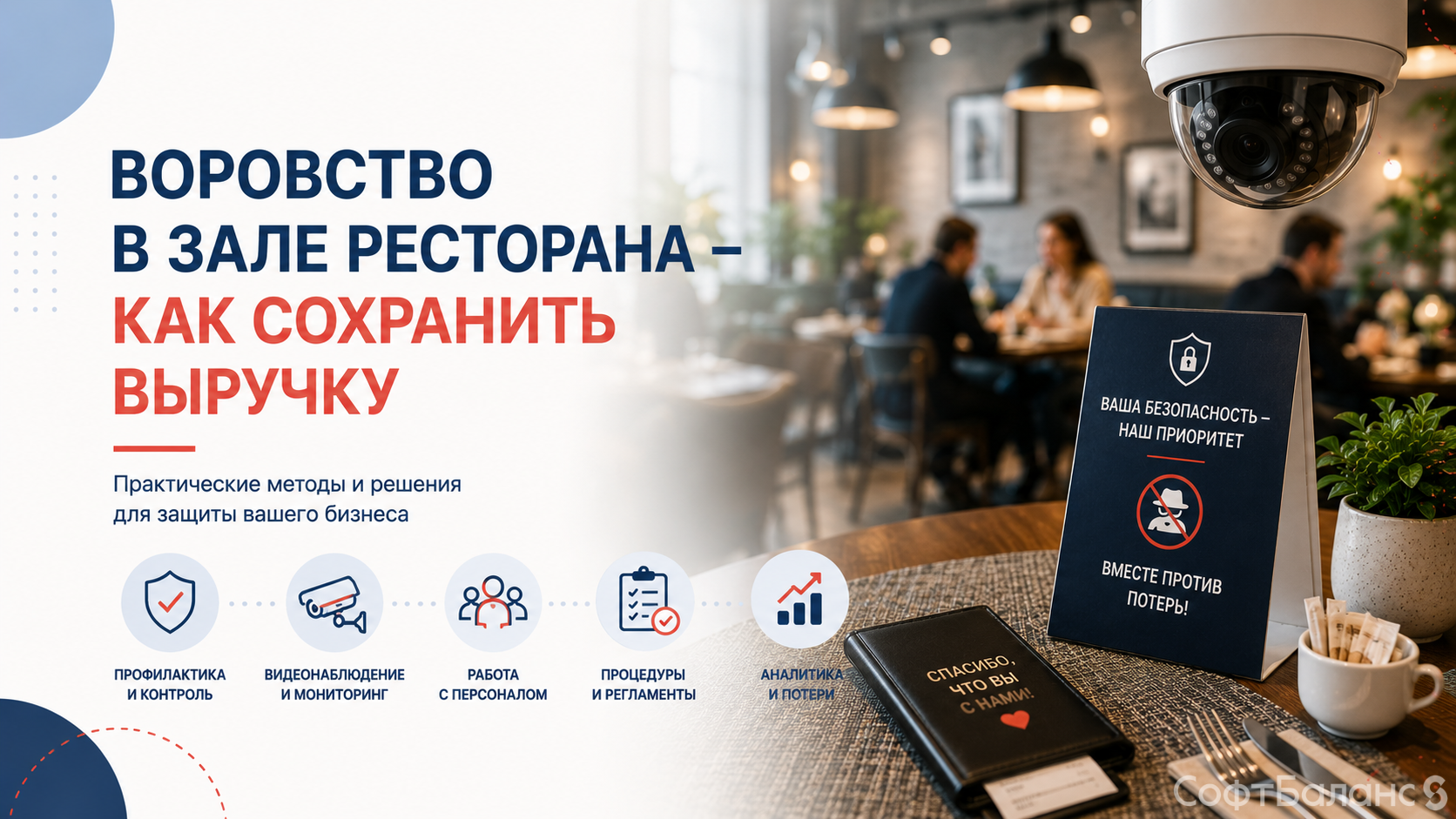 Воровство в зале ресторана.  Как сохранить выручку?