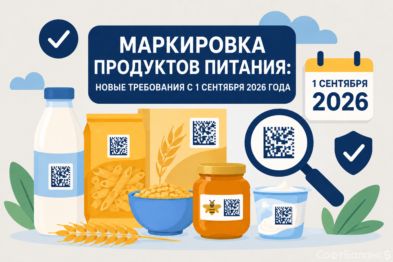 Маркировка продуктов питания: новые требования с 1 сентября 2026